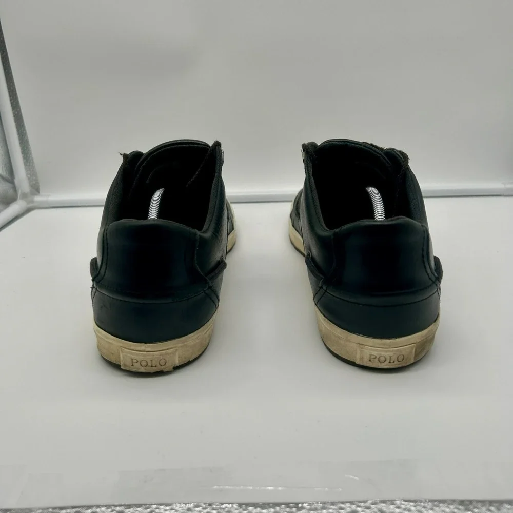 Polo Ralph Lauren Ramiro Shoes Men 13 Leather Duck Boat Sneaker Casual‎ Black